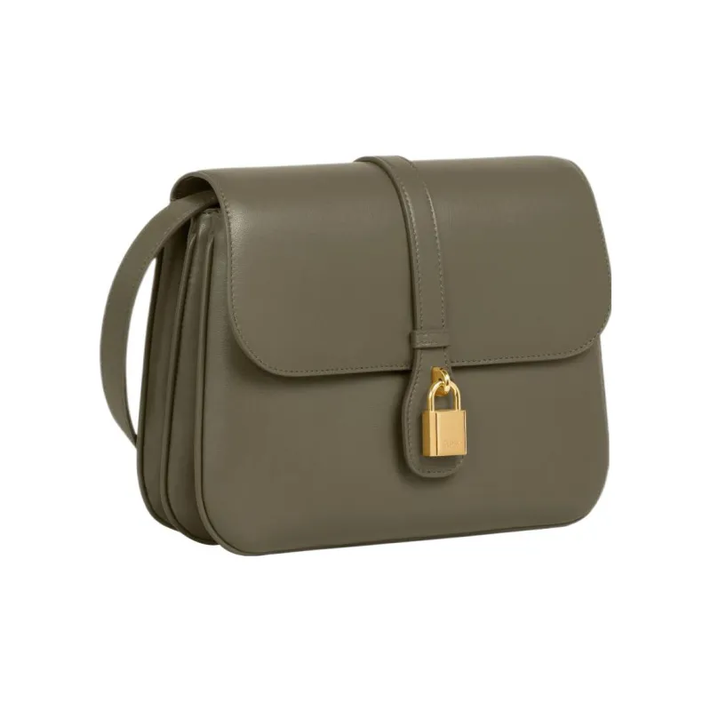 CELINE Tabou Smooth Cow Leather Handbag Shoulder Bag Crossbody Bag Medium Size Women's Dark Olive-1