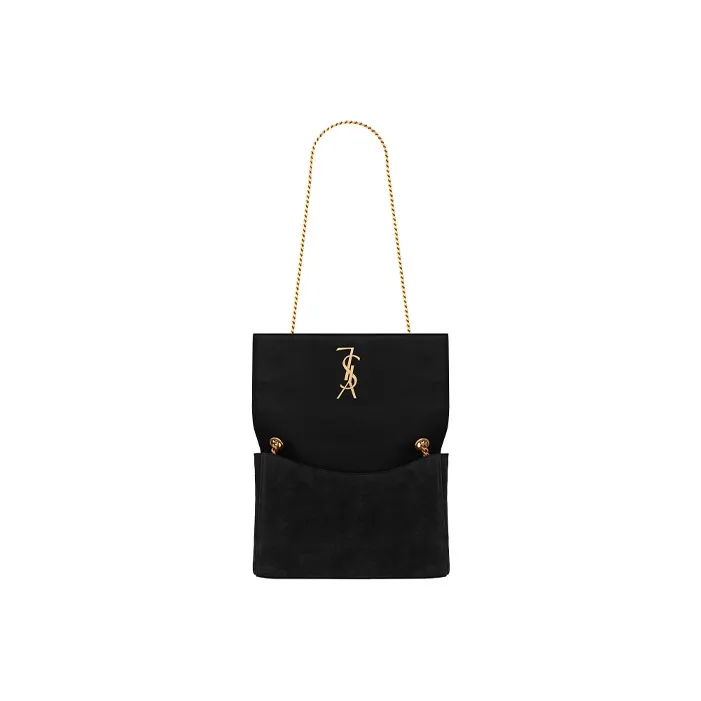 SAINT LAURENT KATE Calfskin Lambskin With Suede Leather Crossbody Bag, Shoulder Bag Women's Black-5