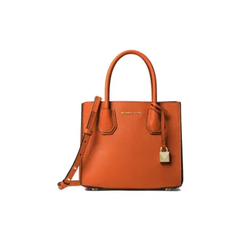 MICHAEL KORS Mercer Leather Trunk Bag Shoulder Bag Crossbody Bag Handbag Small Size Women's Warm Orange