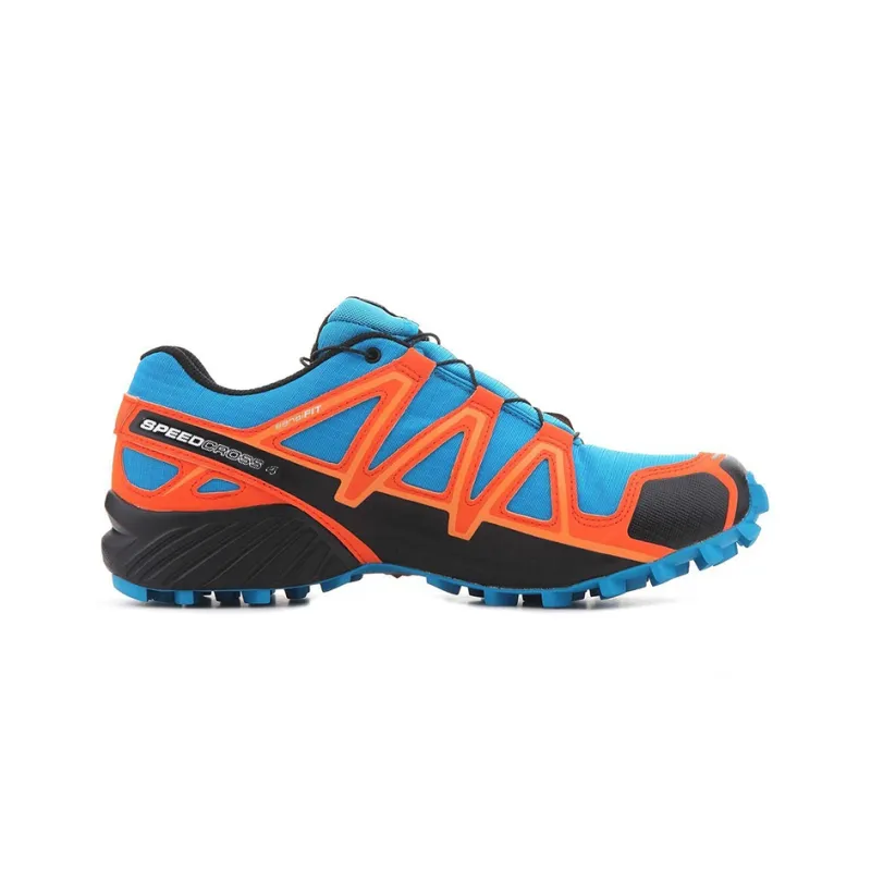 SALOMON Speedcross 4 Outdoor Shoes Men Low-Top Blue/Orange-1