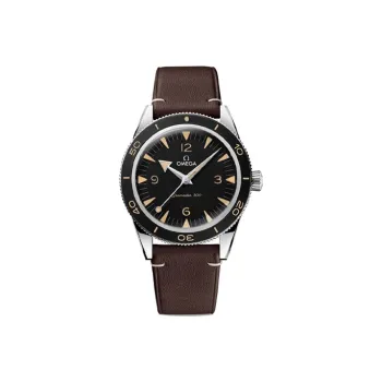 OMEGA Seahorse Series Heritage Watch Automatic Mechanical Movement Men's Watches Watch 41mm Black Dial Leather Strap