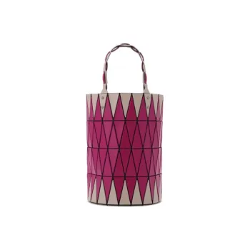 ISSEY MIYAKE Basket PVC Bucket Bag, Basket Bag, Handbag Large Size Women's Red White