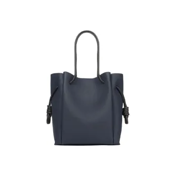 LOEWE FlamencoKnot Soft Grained Calfskin Tote Bag Shopping Bag Handbag Shoulder Bag Women's Midnight Blue