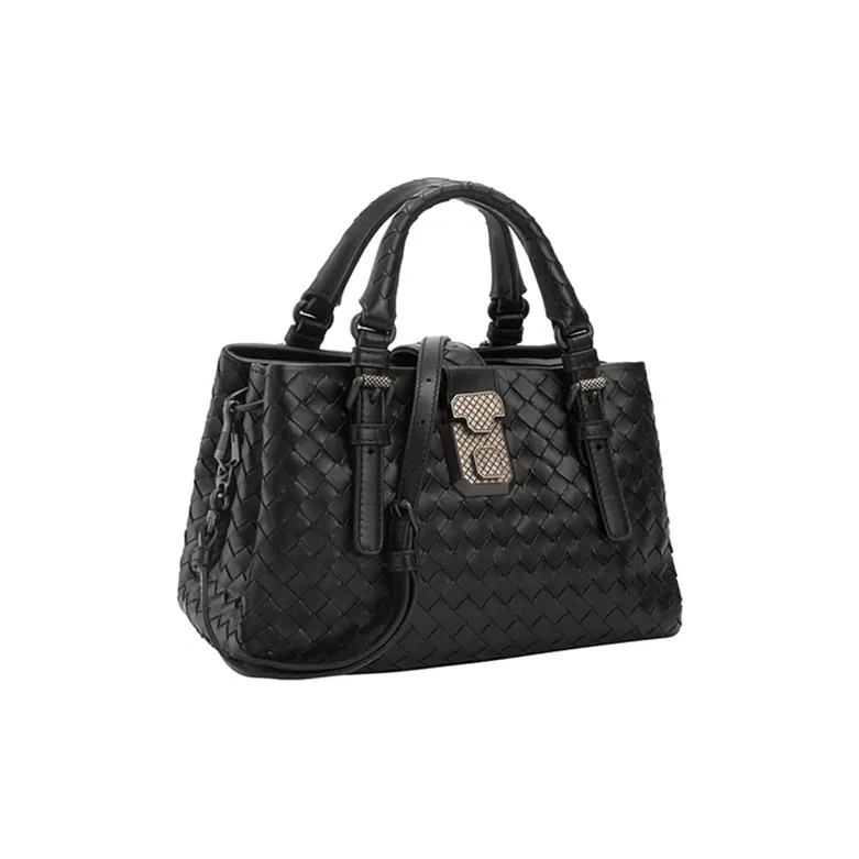 Bottega Veneta Cow Leather One Shoulder Handbags Women's Black-2