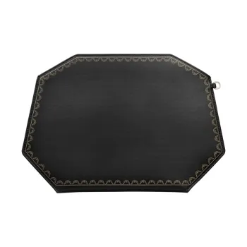 CARTIER GUIRLANDE Calfskin Coin Purse, Clutch Medium Size Women's Black