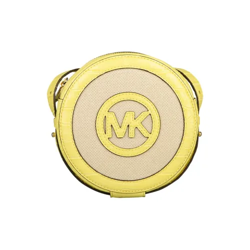 MICHAEL KORS Leather Crossbody Bag Women's Mango Yellow Multicolor