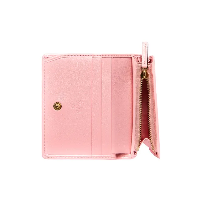GUCCI Leather Wallet Women's Red-3