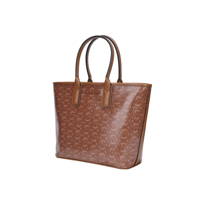 MICHAEL KORS Leather Tote Bag Shopping Bag Handbag Small Size Women's Caramel-2