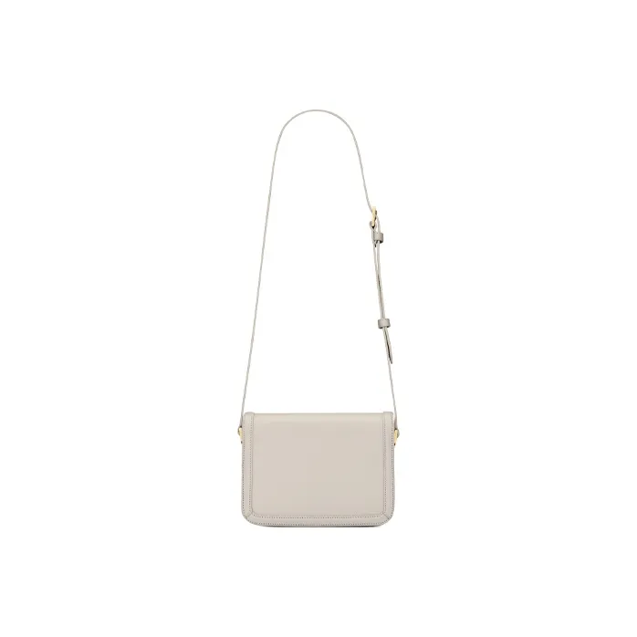 SAINT LAURENT SOLFERINO Cow Leather Tofu Bag Crossbody Bag Shoulder Bag Women's White-4