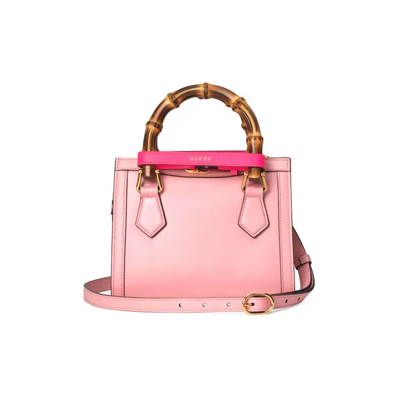 GUCCI Diana Leather Tote Bag Shopping Bag Shoulder Bag Crossbody Bag Handbag Mini Women's Candy Color/Pink-3