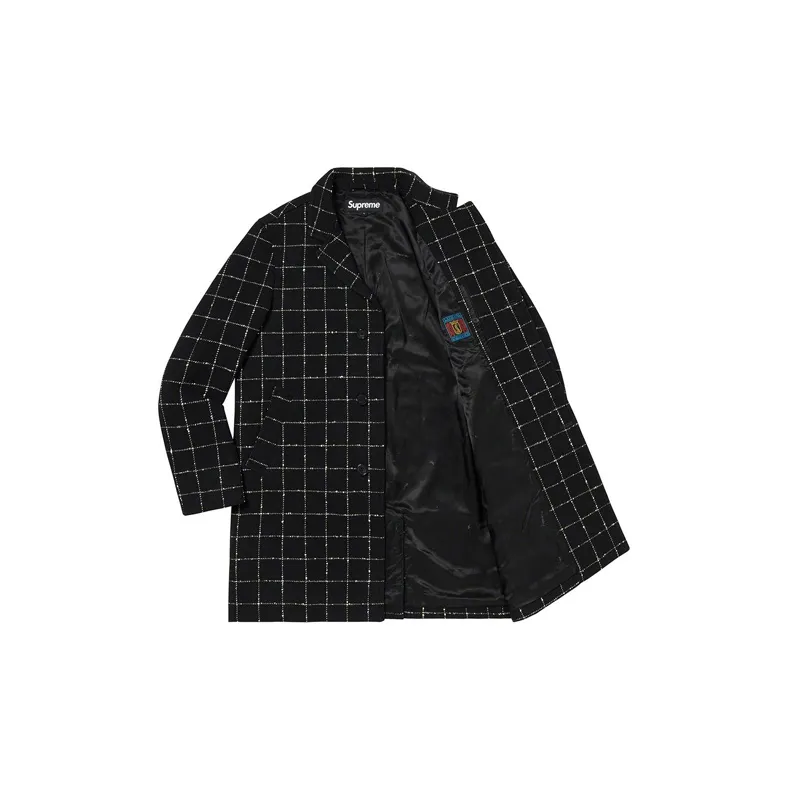 Supreme Wool Windowpane Overcoat-2