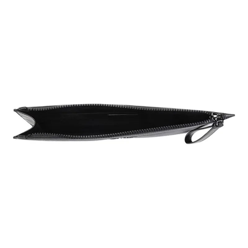 BALLY Classic Coated Recycled Cow Leather Clutch Regular Men's Black-4