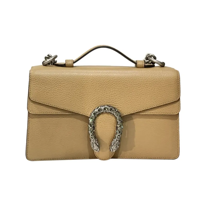 GUCCI Dionysus Leather One Shoulder Handbag Crossbody Bag Women's Brown-0
