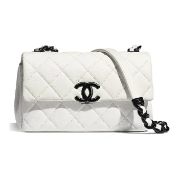 CHANEL Calfskin And Metal Finish Flap Bag, Crossbody Bag, Shoulder Bag Women's