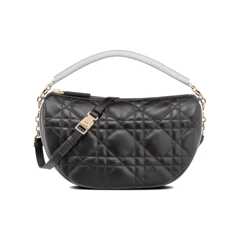 DIOR Vibe Sheepskin HOBO Bag, Shoulder Handbag Medium Size Women's Black-0