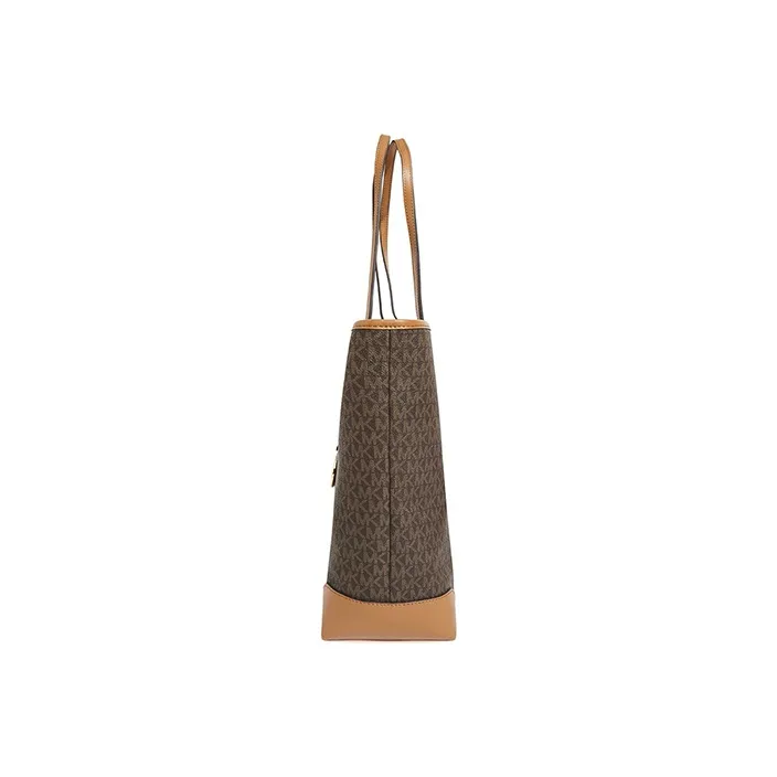 MICHAEL KORS Eva Canvas Tote Bag Shopping Bag Handbag Women's Apple Brown-4