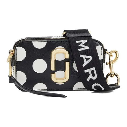 MARC JACOBS Cow Leather One Shoulder Handbag Crossbody Bag Small Size Women's Black White