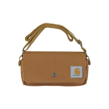 Carhartt Polyurethane Messenger Bag, Crossbody Bag, Shoulder Bag Unisex Khaki Brown