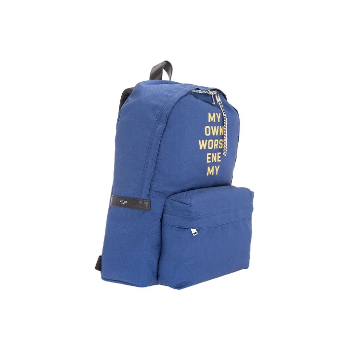 CELINE Polyamide Backpack Large Size Men's Blue-1