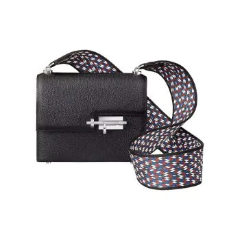 HERMES Verrou Mysore Goat Skin Gun Bag Shoulder Bag Crossbody Bag Mini Women's Black