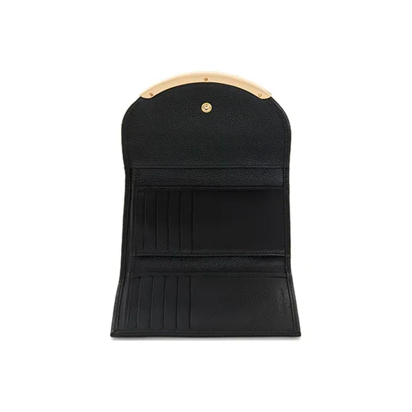 See By Chloe Cow Leather Wallet Unisex Black-4