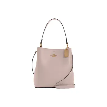 COACH Town Pebbled Leather Crossbody Bucket Bag Shoulder Bag Medium Size Women's Light Pink