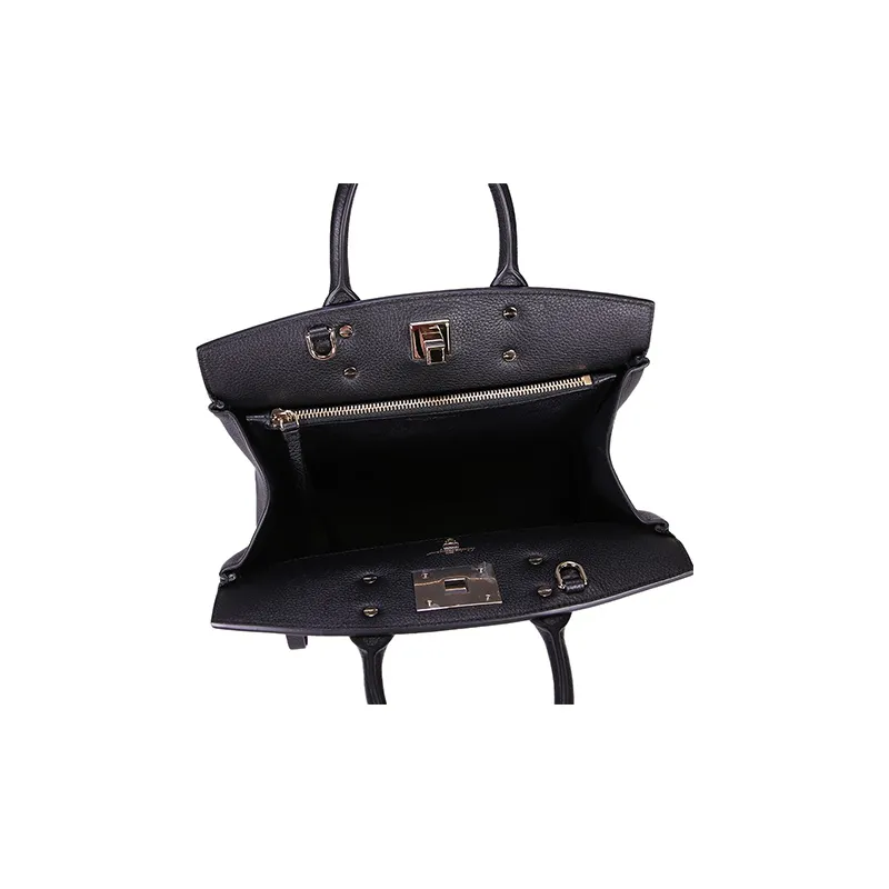 FERRAGAMO Cow Leather Crossbody Bag Women's Black-4