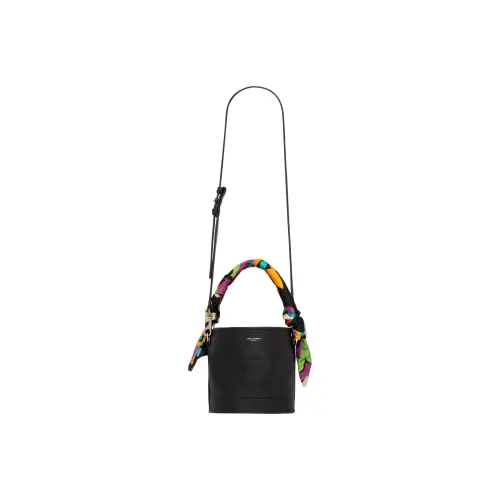 SAINT LAURENT Smooth Leather Bucket Bags Shoulder Bags Small Size Women's Black