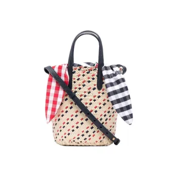 THOM BROWNE· Embroidery Handbag Women's Beige