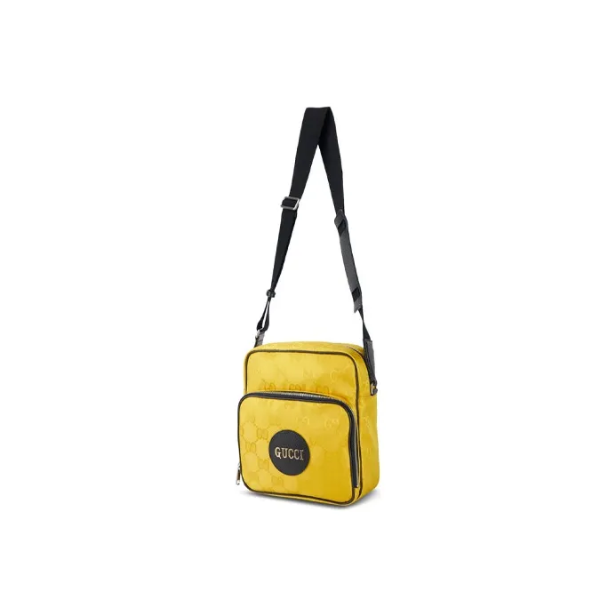 GUCCI Off The Grid Nylon With Leather Shoulder Bag Crossbody Bag Unisex Yellow & Black-1