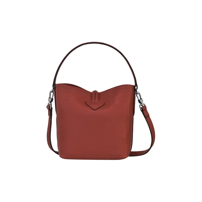 LONGCHAMP Cow Leather Bucket Bags One Shoulder Handbags Small Size Women's Red-2