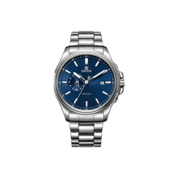 EBOHR Explorer Collection Mechanical Movement Stainless Steel Strap Watch Men's Watches Blue Dial 51260217