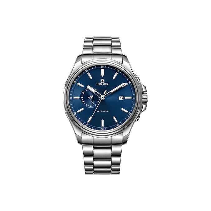 EBOHR Explorer Collection Mechanical Movement Stainless Steel Strap Watch Men's Watches Blue Dial 51260217-0