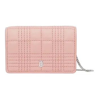 Burberry Cow Leather Shoulder Bag Women's Pink