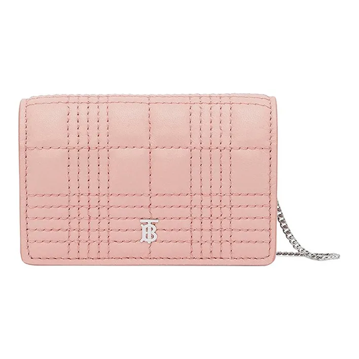 Burberry Cow Leather Shoulder Bag Women's Pink-0