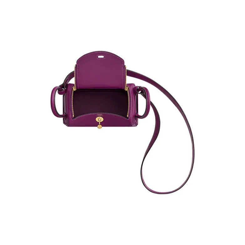 HERMES Lindy Swift Calfskin Handbag Shoulder Bag Crossbody Bag Mini Women's P9 Anemone Sea Cucumber Purple-2