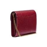 COACH Tabby Cow Leather Clutch Small Size Women's Burgundy