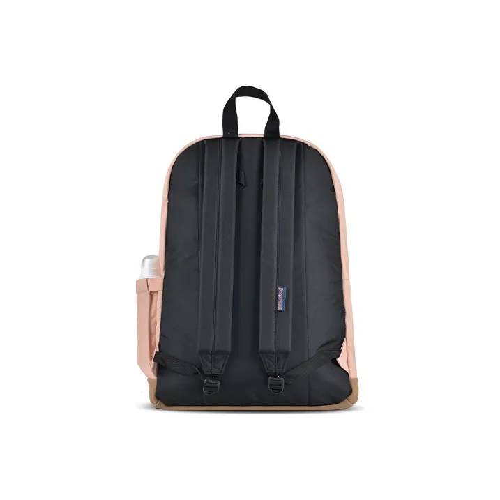 JanSport Leather Backpack Medium Size Unisex Beeswax Powder-3