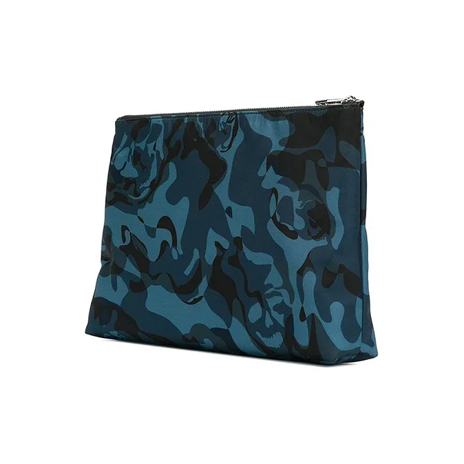 Alexander McQueen Fabric Clutch Men's Blue-1