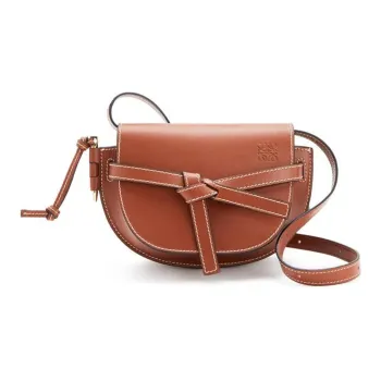 LOEWE Gate Natural Calfskin Bowknot Shoulder Bag Crossbody Bag Mini Women's Rusty