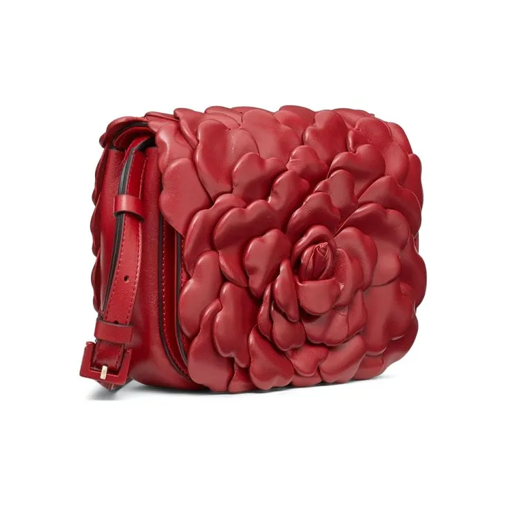 Valentino Atelier Sheepskin Leather Messenger Bag Shoulder Bags Handbags Women's Red-1