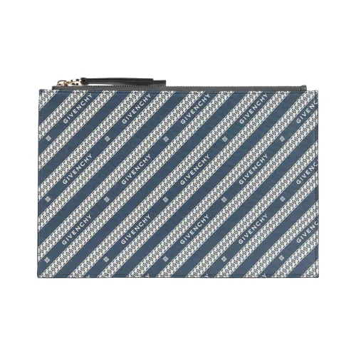 Givenchy Coated Canvas BOND Clutch Medium Size Women's Electric Glow Blue