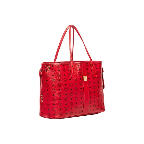 MCM Reversible Liz Shopper Visetos Large Ruby Red-2