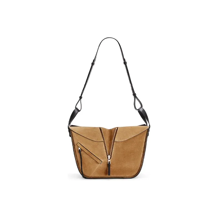 LOEWE Hammock Pebbled Cow Leather Hammock Bag Shoulder Bag Crossbody Bag Handbag Small Size Women's Brown-2