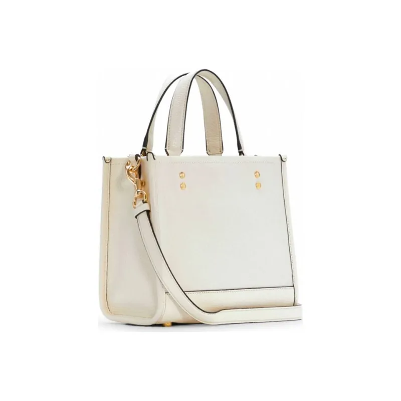 COACH Dempsey Cow Leather Tote Bag, Shopping Bag, Crossbody Bag, Handbag Trumpets Women's White-1