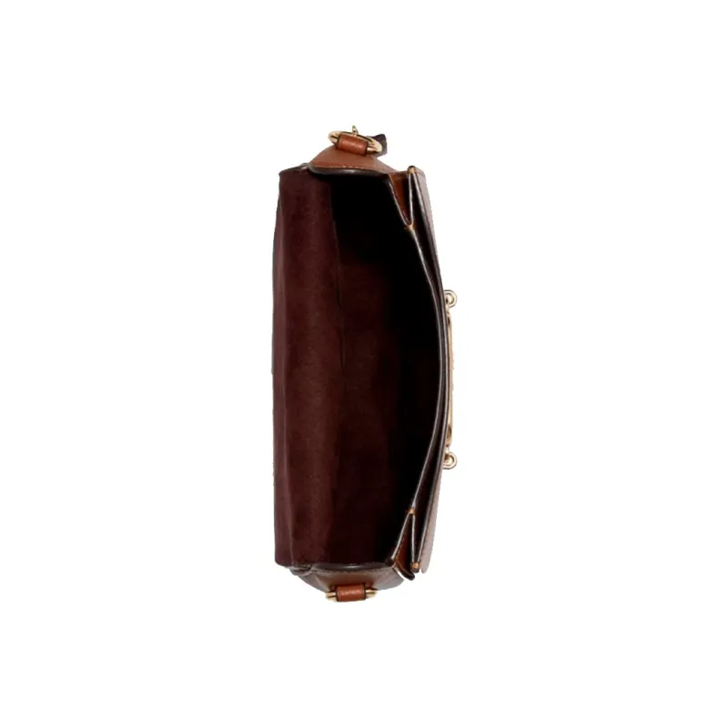 COACH Jade Leather Saddle Bag Shoulder Bag Crossbody Bag Small Size Women's Brown-1