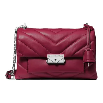 MICHAEL KORS Cece Quilting Leather Small Square Bag Shoulder Bag Crossbody Bag Medium Size Women's Berry