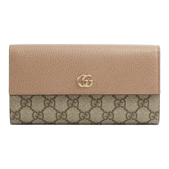 GUCCI Leather Wallet Women's Pink