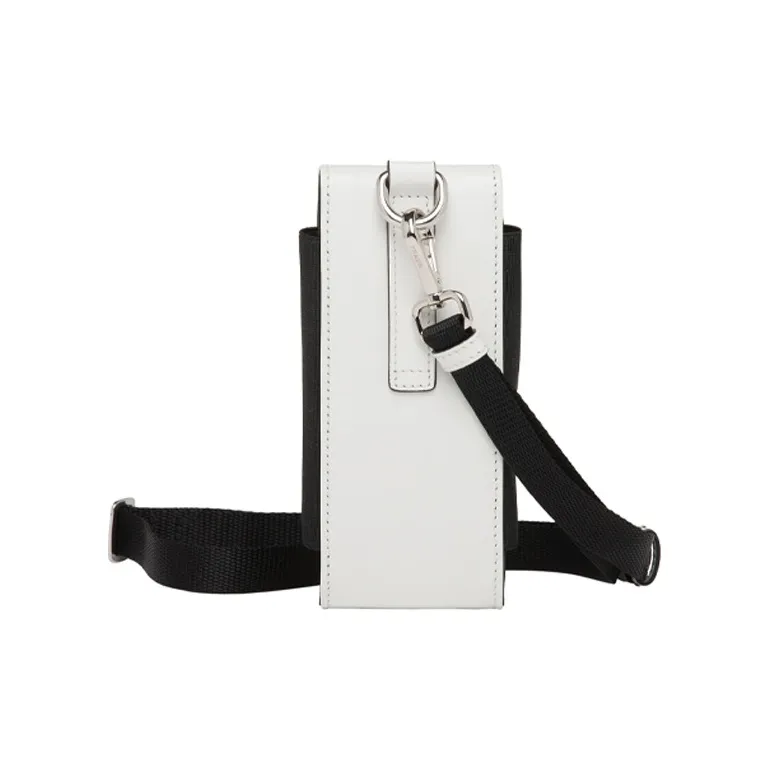 PRADA Leather Cell Phone Pouch Men's White-1