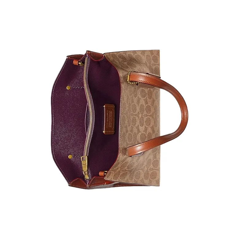 COACH Charlie Cow Leather Laptop Bags Briefcase Shoulder Bag Crossbody Bag Handbag Regular Women's Brown Monogram-2